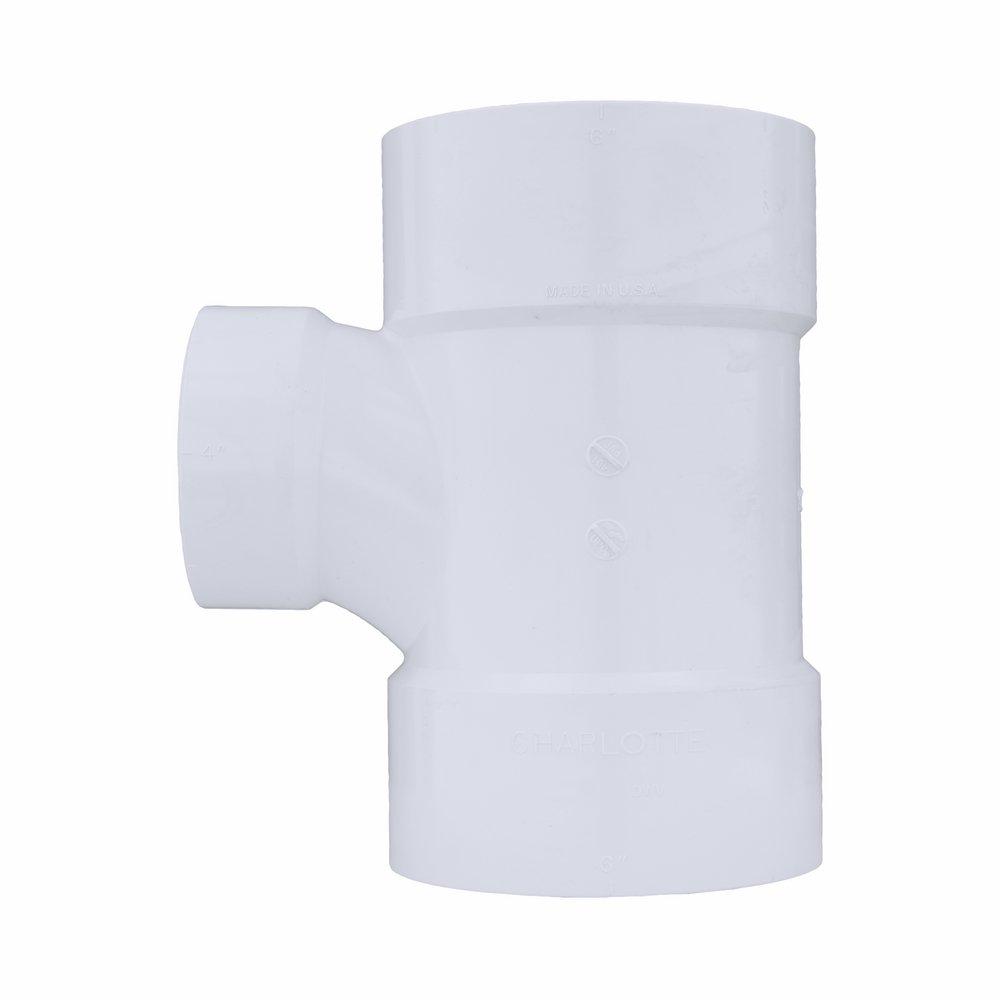 White PVC DWV Sanitary Tee 