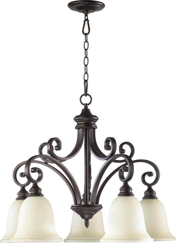 Quorum International Oiled Bronze 30 in. 100W 5-Light Down Lighting Medium Chandelier 