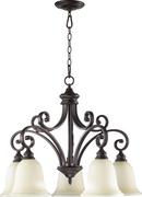 Quorum International Oiled Bronze 30 in. 100W 5-Light Down Lighting Medium Chandelier 