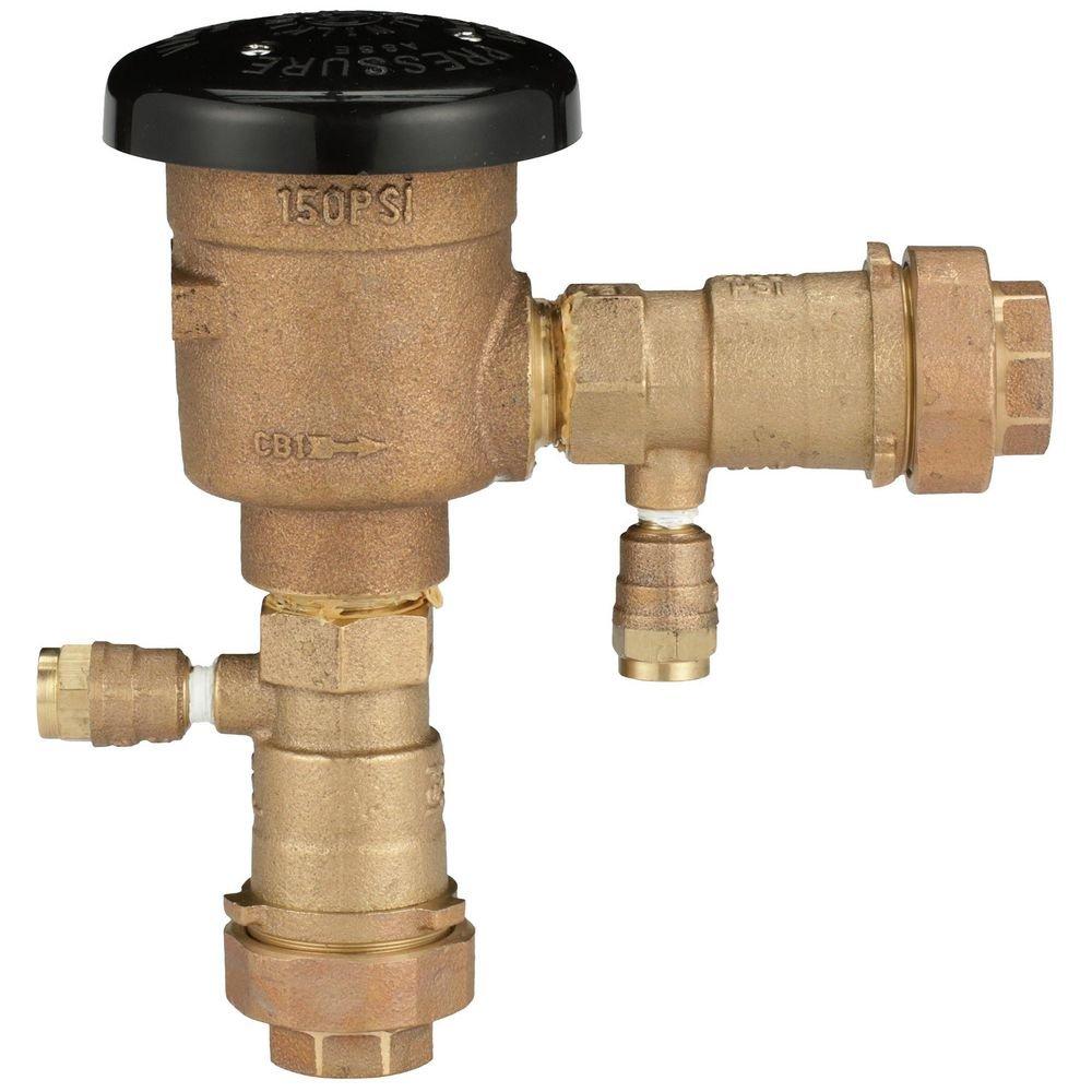 Zurn Wilkins Cast Bronze FNPT Union Polypropylene, Cast Bronze and 300L Stainless Steel 150 psi BFP Vacuum Breaker 