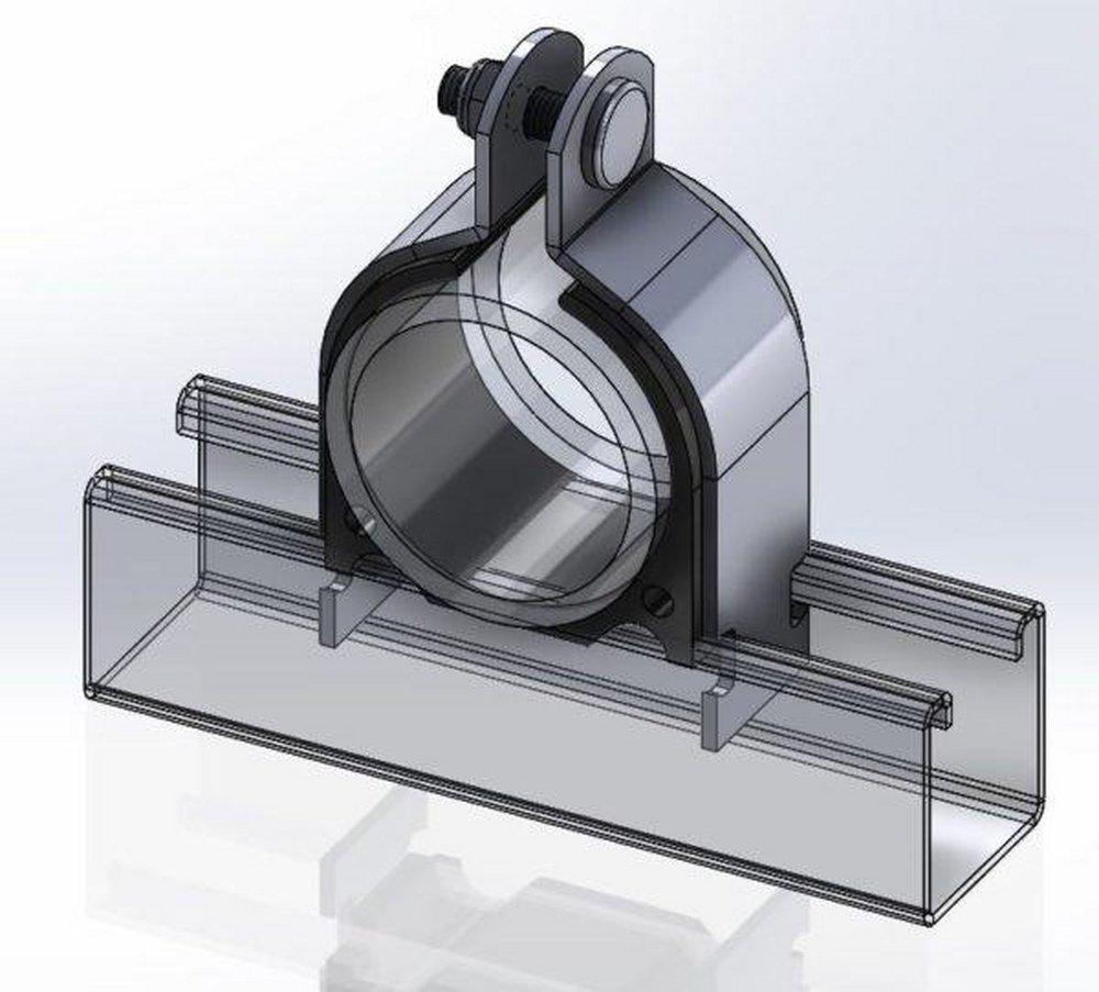 Empire Industries Zinc Zinc Plated Carbon Steel Cushion Strut Clamp 