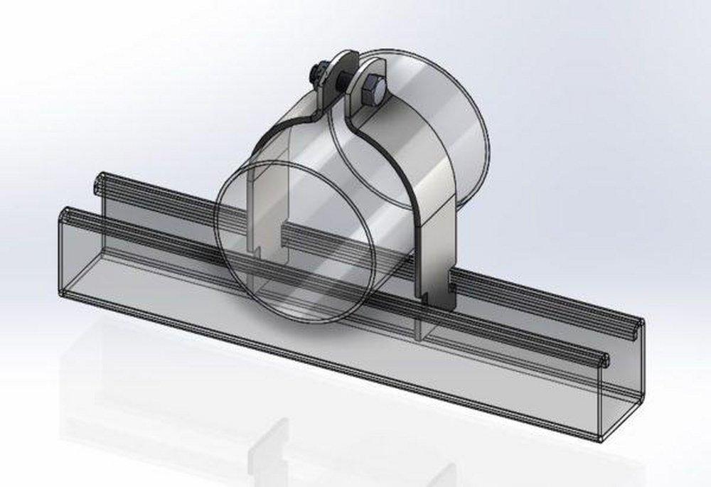 Empire Industries Zinc Zinc Plated Carbon Steel Cushion Strut Clamp 