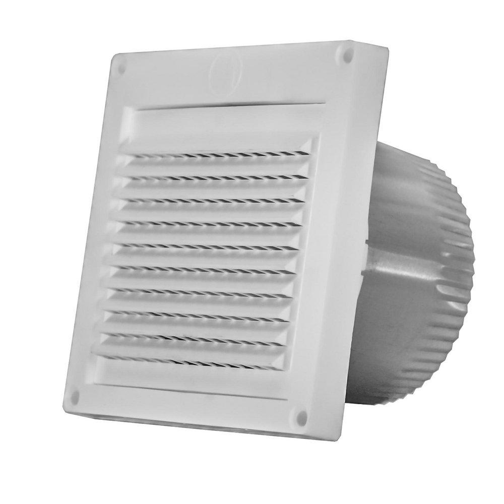 Builder's Best White Louvered Hood in White 