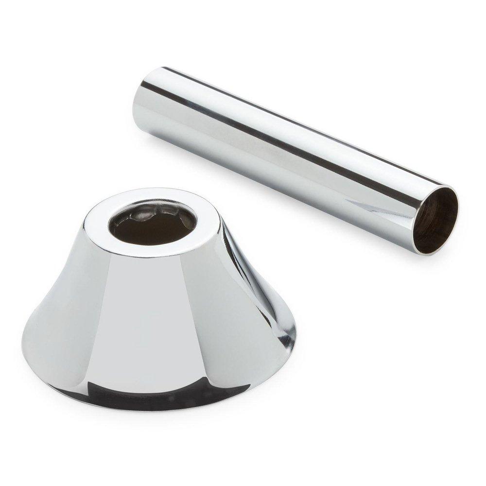 Signature Hardware Chrome 5/8 in. Steel Solid Supply Cover and Bell Flange 