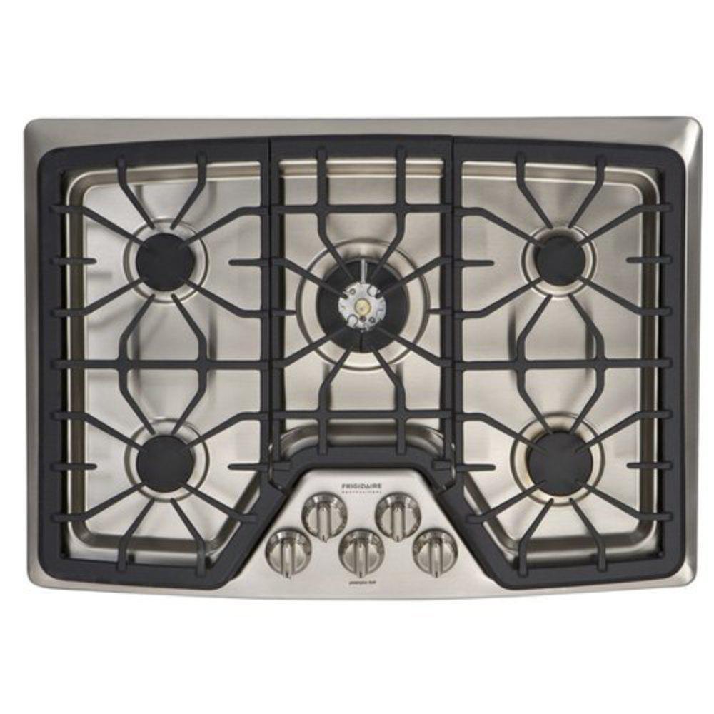 Frigidaire Stainless Steel 30 x 21-3/4 in. 5-Burner Natural Gas Cooktop 