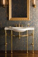 Console Leg in Aged Brass with Unlacquered Brass