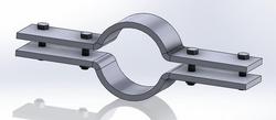 8 in. Carbon Steel Riser Clamp for Pipe