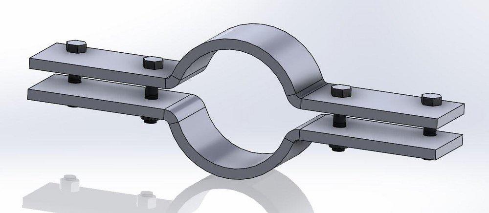 Empire Industries Black Carbon Steel Riser Clamp for Pipe 