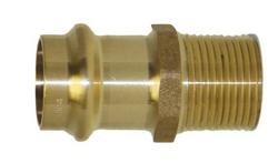 1-1/2 x 1-1/4 in. Copper x Male Reducing Brass Adapter