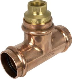 1-1/2 x 1/2 in. Copper Press Female Tee