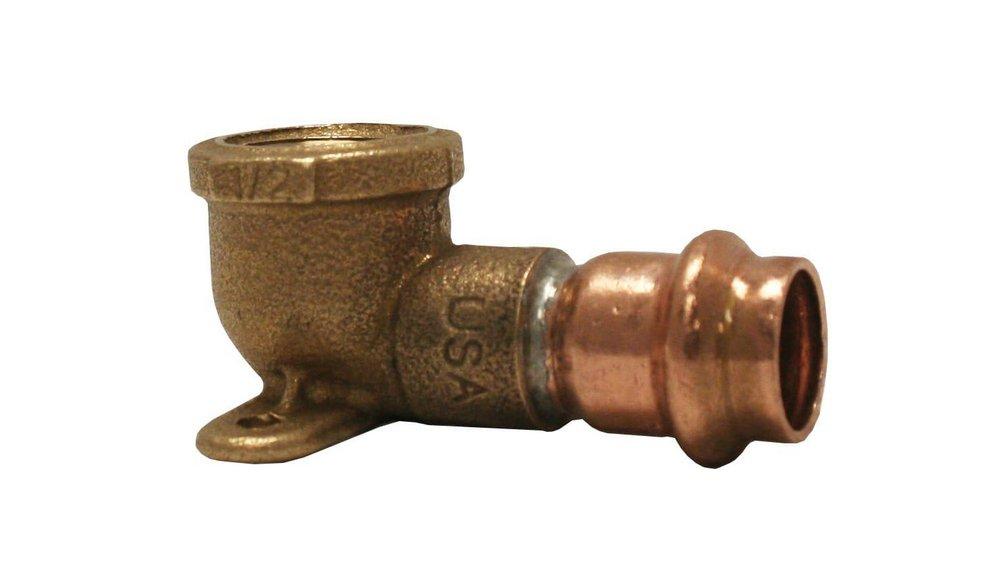 Apollo&reg; Press Copper Press 90&deg; Female Drop Ear Elbow 