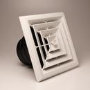 Residential 8 x 8 in. Ceiling Diffuser in White Plastic
