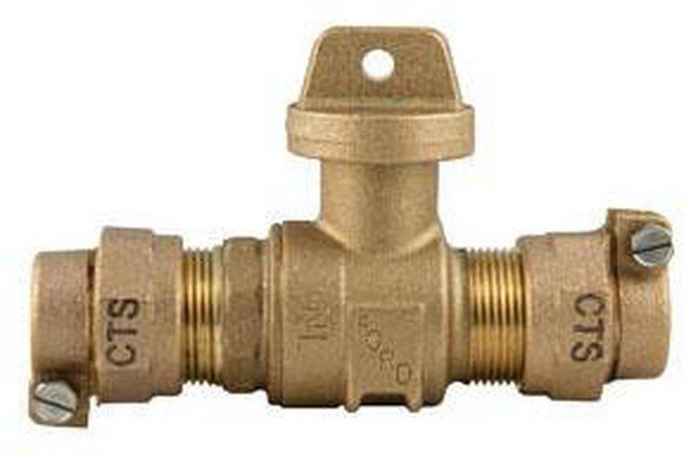 3/4 in. Pack Joint Brass Ball Curb Valve Ford Meter Box Ferguson