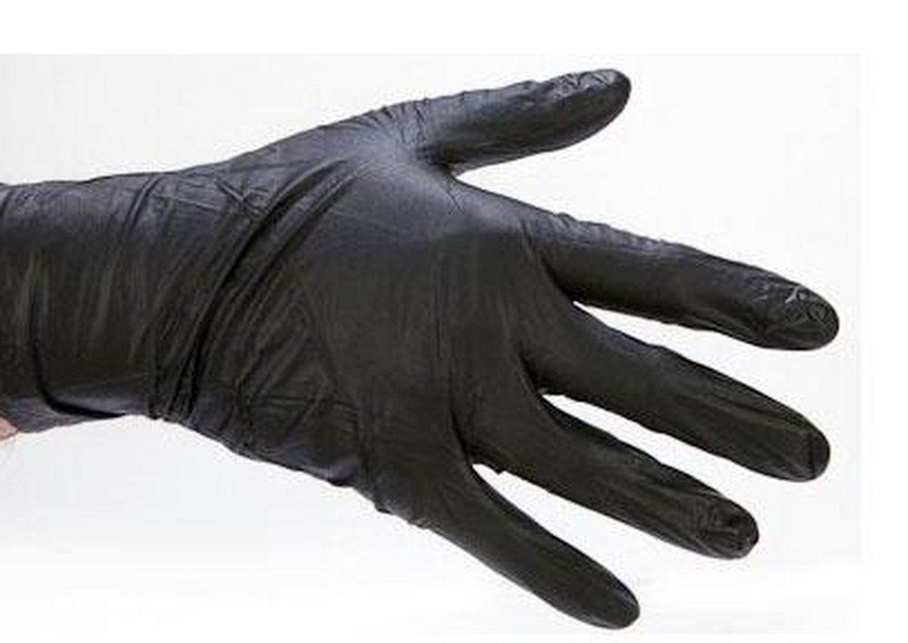 Component Manufacturing Black Disposable Glove in Black 