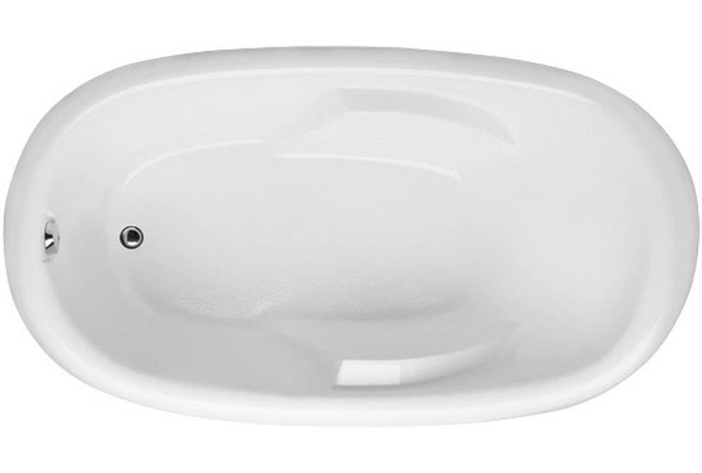 Hydro Systems White 66 x 40 in. Whirlpool Drop-In Bathtub with End Drain 