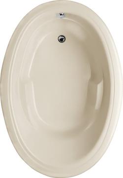72 x 41-1/2 in. Drop-In Bathtub with End Drain in Biscuit