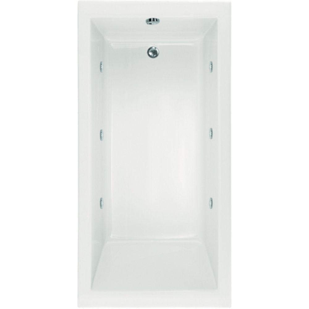 Hydro Systems White 66 x 36 in. Whirlpool Drop-In Bathtub with End Drain 