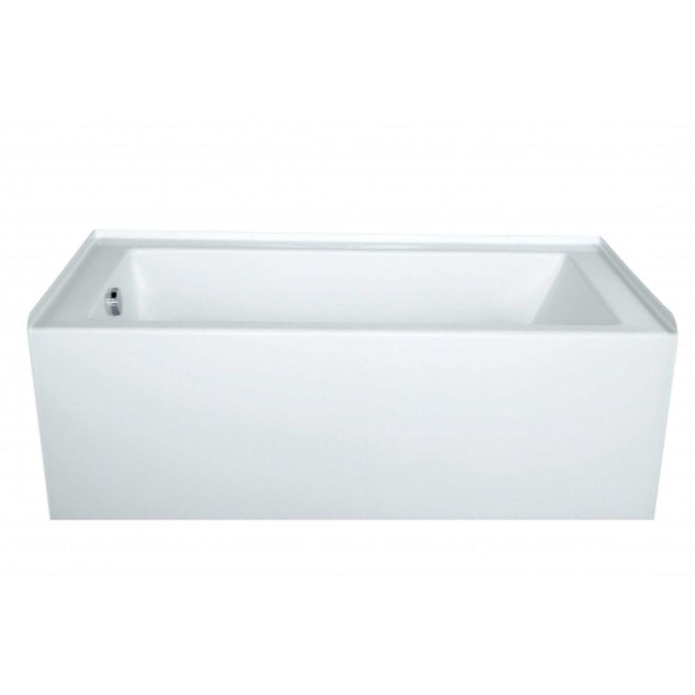 Hydro Systems White 60 x 30 in. Drop-In Bathtub with End Drain 