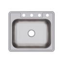 Elkay Lustrous Satin 25 x 22 in. Stainless Steel Single Bowl Drop-in Kitchen Sink in Lustrous Satin 