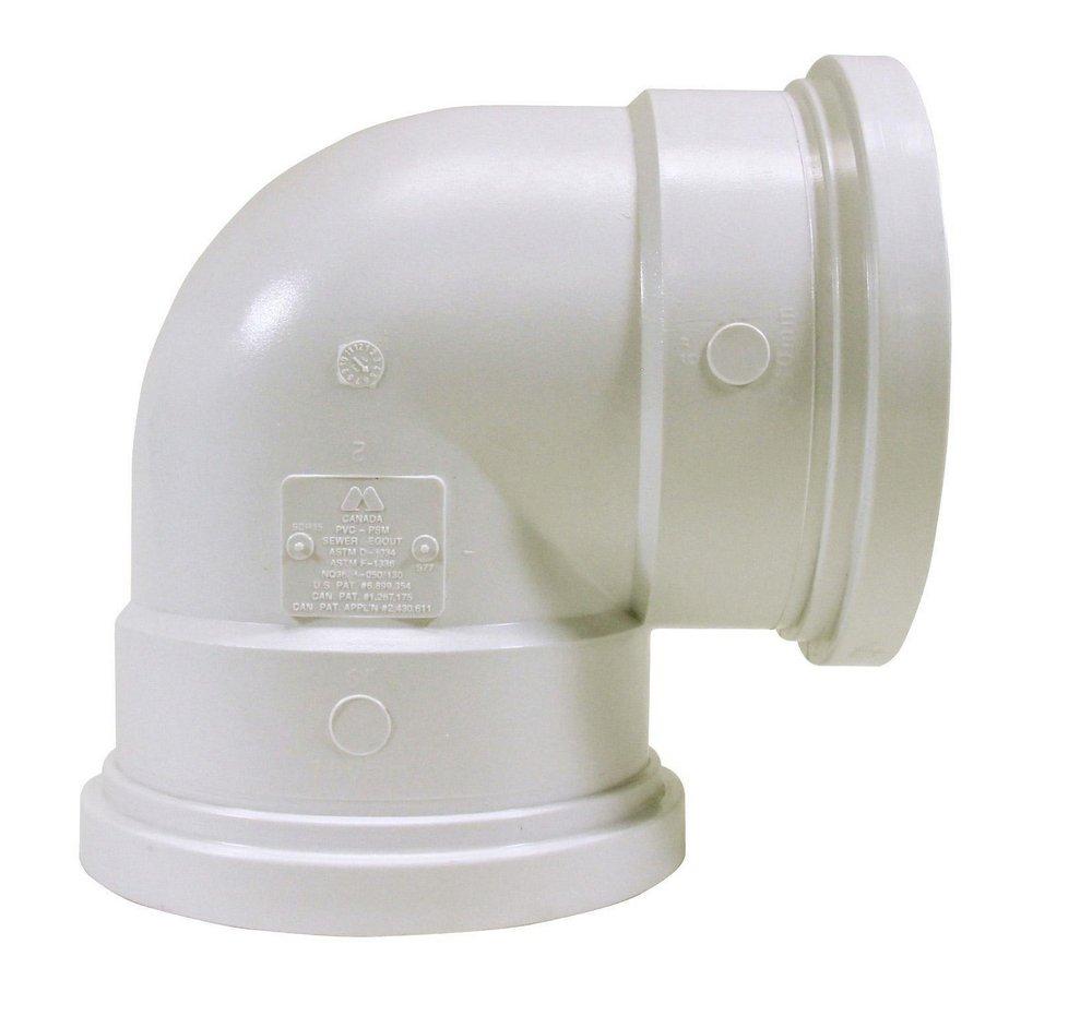 TRENCH TOUGH PLUS Gasket 90 Degree SDR 35 Plastic Sewer Elbow 