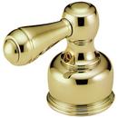 Small Lever Handle Pair in Polished Brass