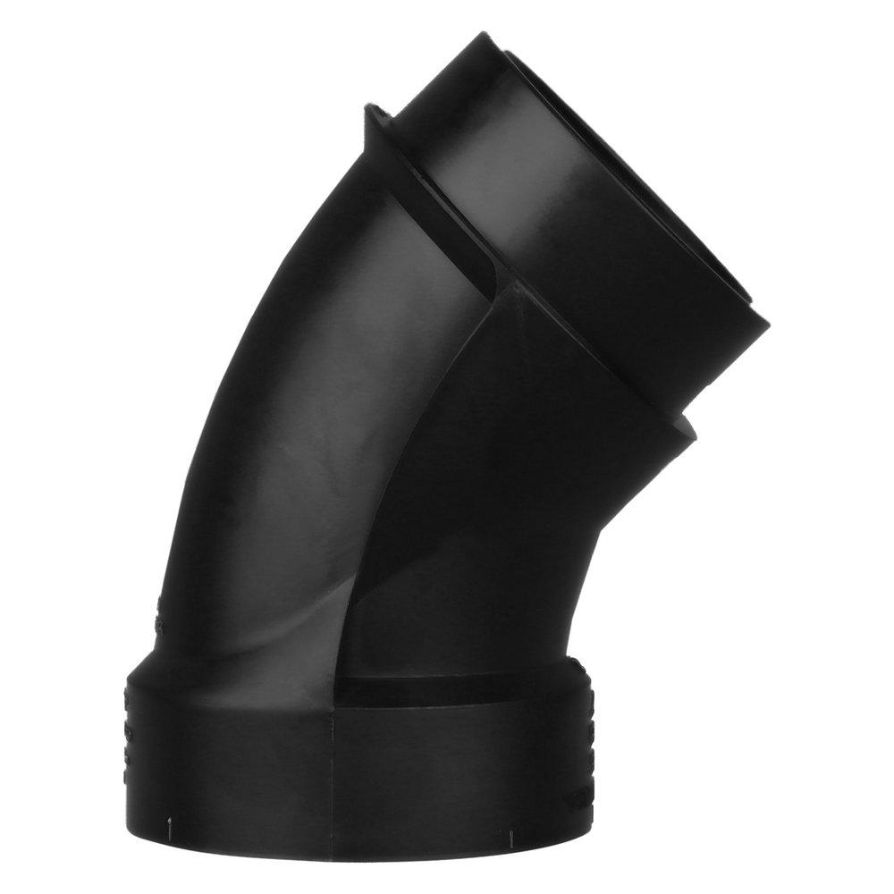 Black ABS DWV 45&deg; Street Elbow 