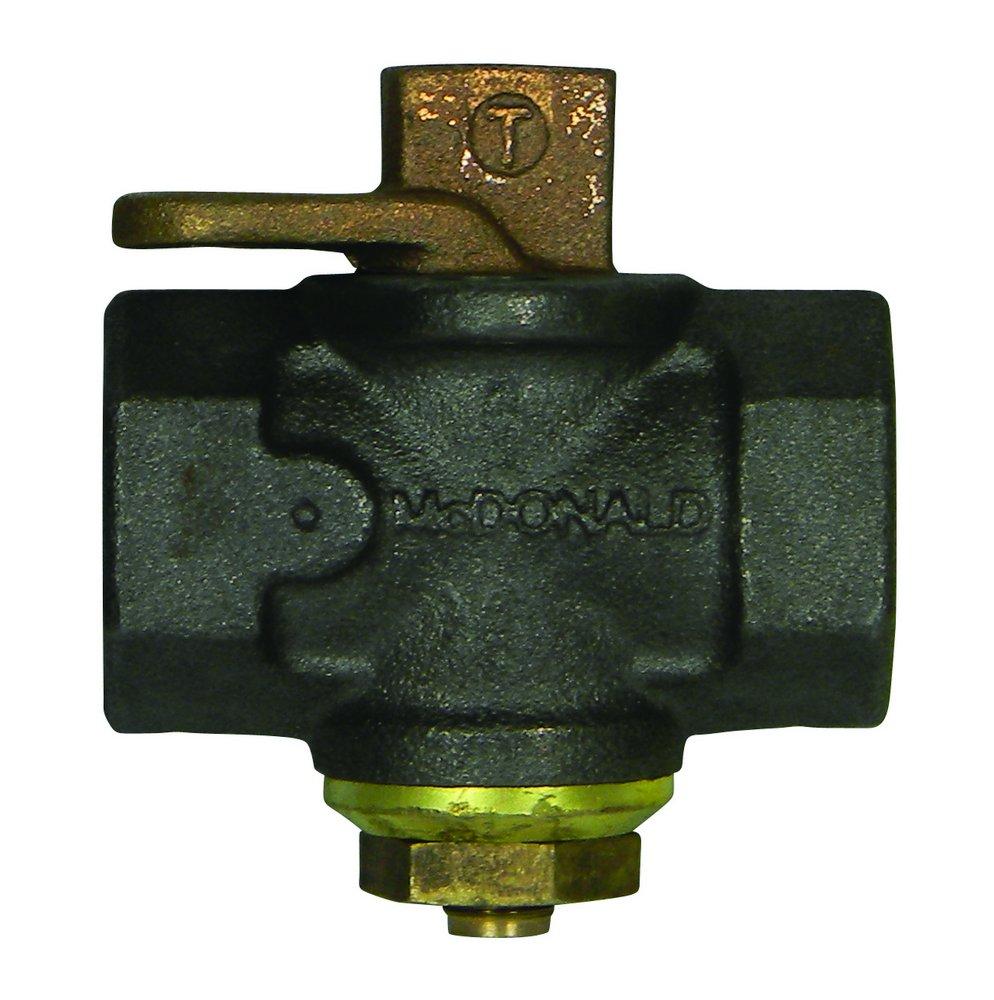 A.Y. McDonald Cast Iron FNPT Lockwing Handle Plug Valve 