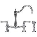 Franke Satin Nickel 1.75 gpm 3-Hole Kitchen Faucet with Double Lever Handle and Sidespray 