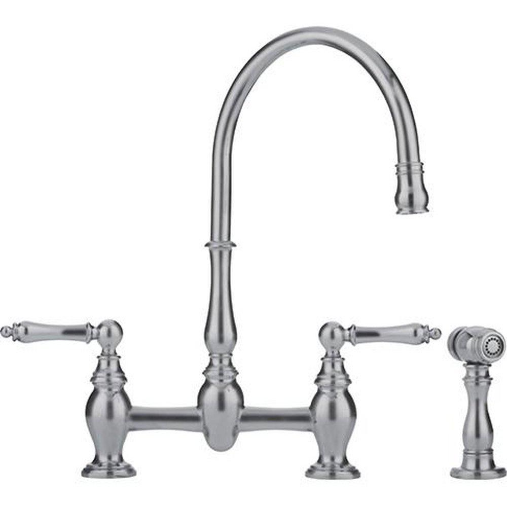 Franke Satin Nickel Kitchen Faucet with Double Lever Handle 