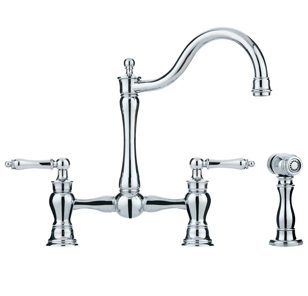 Franke Chrome California Energy Commission Registered Lead Law Compliant 1.75 Faucet With Side Spray Polished Chrome 