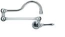1-Hole Wall Mount Pot Filler Faucet with Single Lever Handle in Polished Chrome