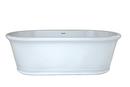 Hydro Systems White 68 x 35 in. Composite Oval Metro Bathtub with Center Drain 