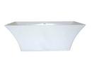 Hydro Systems White 68 x 34 in. Acrylic Rectangular Metro Bathtub Only with Center Front Drain 