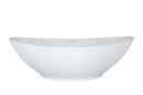 Hydro Systems White 72 x 38 in. 113 gal Hydroluxe Solid Surface Oval Freestanding Bathtub with Center Drain 