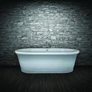 Hydro Systems Biscuit 68 x 35 in. Composite Oval Metro Bathtub with Center Drain 