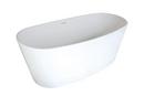 Hydro Systems White 64 x 32 in. Composite Oval Metro Bathtub with Center Drain 