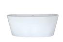 Hydro Systems White 64 x 32 in. Composite Oval Metro Bathtub with Center Drain 