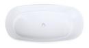 Hydro Systems White 64 x 32 in. Composite Oval Metro Bathtub with Center Drain 
