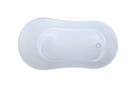 Hydro Systems White 61 x 32 in. Composite Oval Metro Bathtub with Right Hand Drain 
