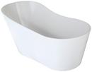 61 x 32 in. Composite Oval Metro Bathtub with Right Hand Drain in White