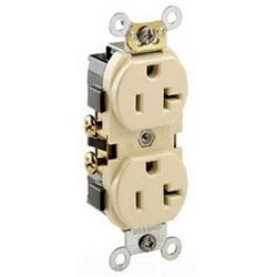 20A 125 VAC Duplex Receptacle in Ivory