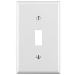 1 Gang Thermoset Plastic Wall Plate in White