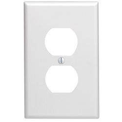 1-Gang Midway Size Receptacle Plate in White