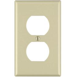 1 Gang Thermoset Plastic Wall Plate in Ivory