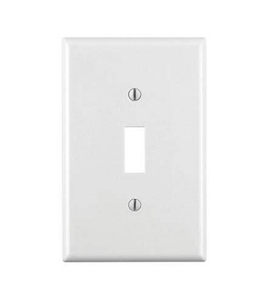 LEVITON White 1 Gang Thermoset Plastic Wall Plate 