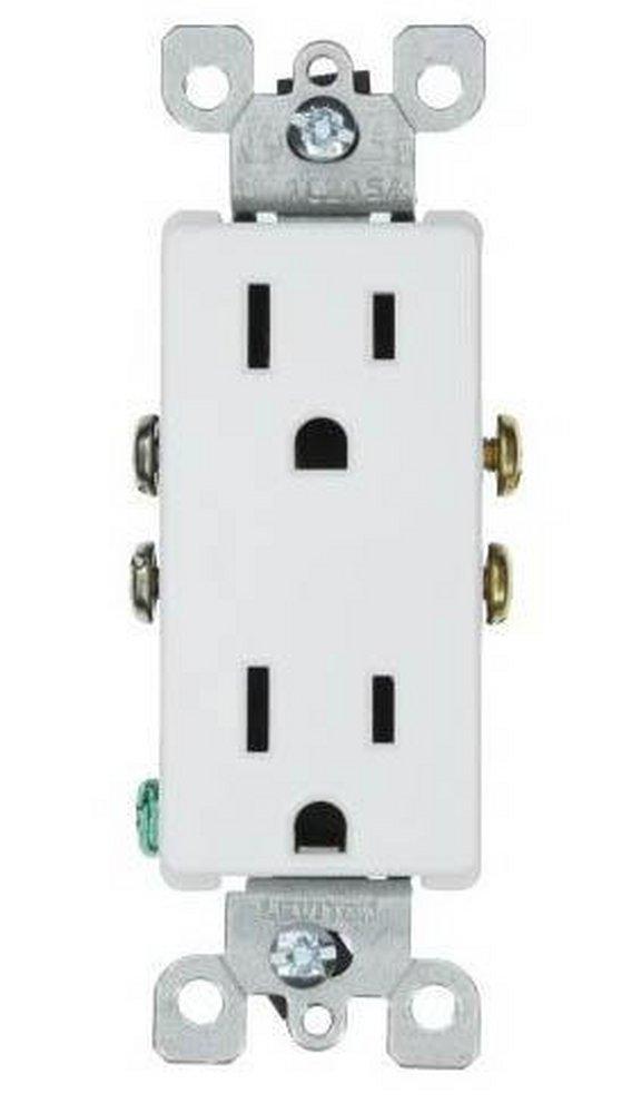 LEVITON White 15 Amp 125V Duplex Receptacle 