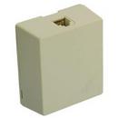 Surface Mounting Telephone Jack in Ivory