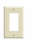 LEVITON Ivory 1-Gang Decorative Wall Plate 