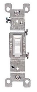15 Amp 120 VAC 1-Pole Grounded Switch in White