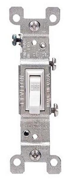 15 Amp 120 VAC 1-Pole Grounded Switch in White